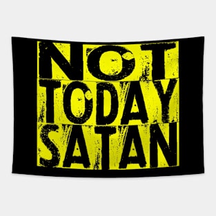 not today satan christian Tapestry