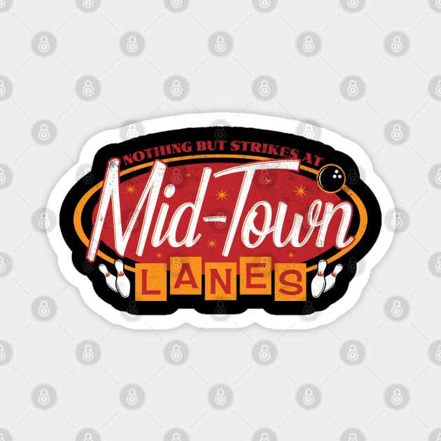 Mid-Town Lanes Magnet by GritFX