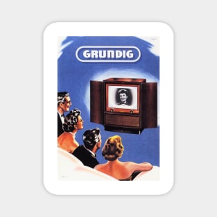 German GRUNDIG Television Vintage Appliance 1940s Retro Advertisement Magnet
