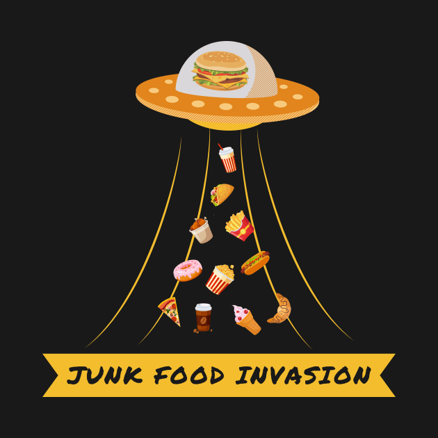 Alien Ufo Junk Food Invasion Humor And Funny by Lasso Print