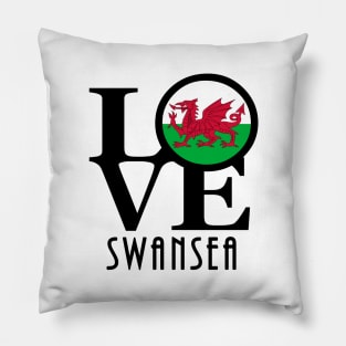 LOVE Swansea Wales Pillow