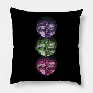 Colorful frogs Pillow