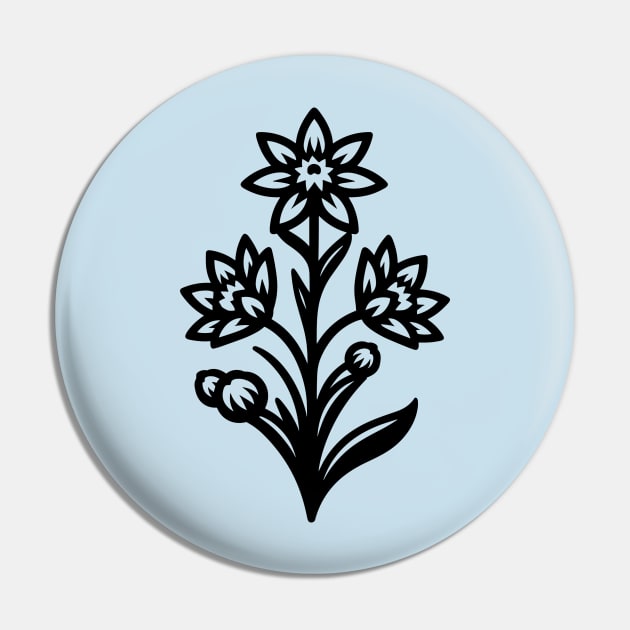 Edelweiss Pin by KayBee Gift Shop