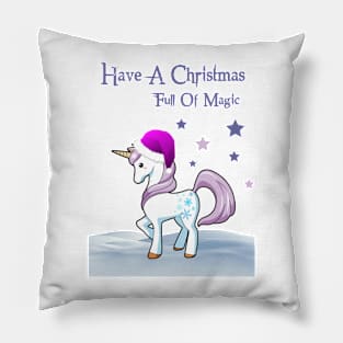 Magic Unicorn Christmas Pillow