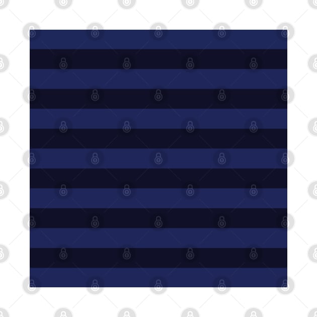 Navy Blue and Dark Navy Stripes, Horizontal Awning Stripes by AmyBrinkman