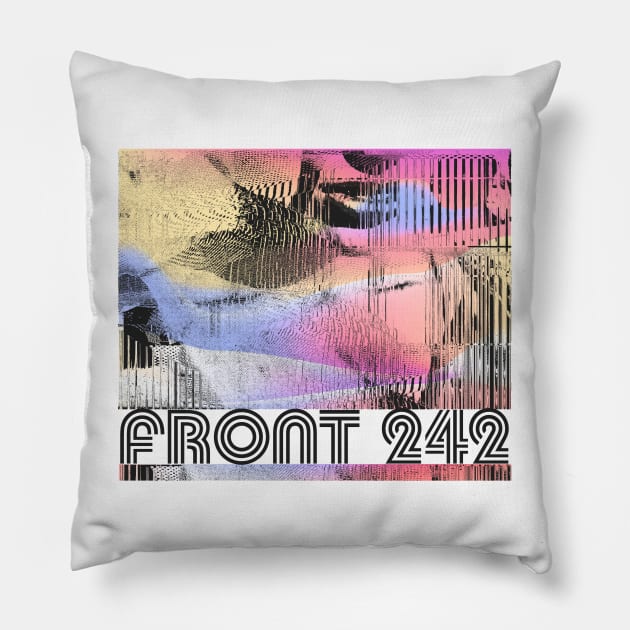 Front 242 //// Fan Art Tribute Design Pillow by DankFutura