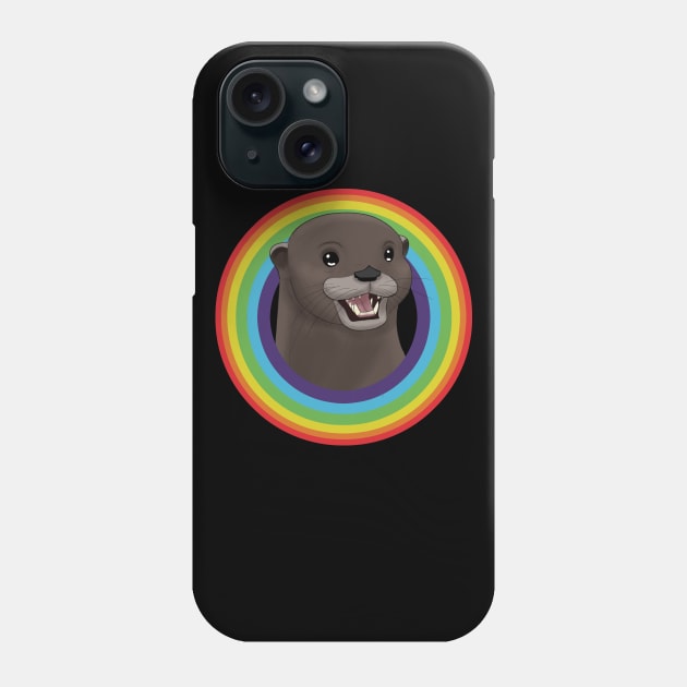 Rainbow Otter Phone Case by claudiecb