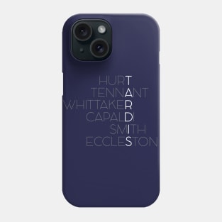 TARDIS - Names of the Doctor - New Who Phone Case