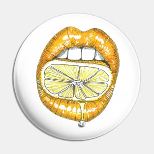 Lemon lips Pin