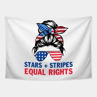 Stars Stripes And Equal Rights 4th Of July Women's Rights Tapestry