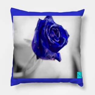 blue rose Pillow