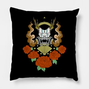 Oni Cyber Geisha Demon Japanese Pillow