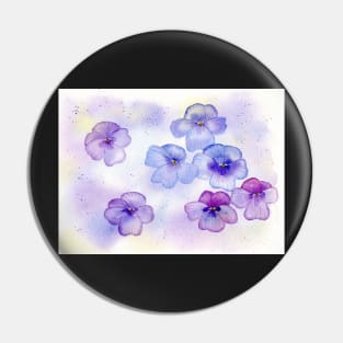 Soft Violets in Watercolor Pin