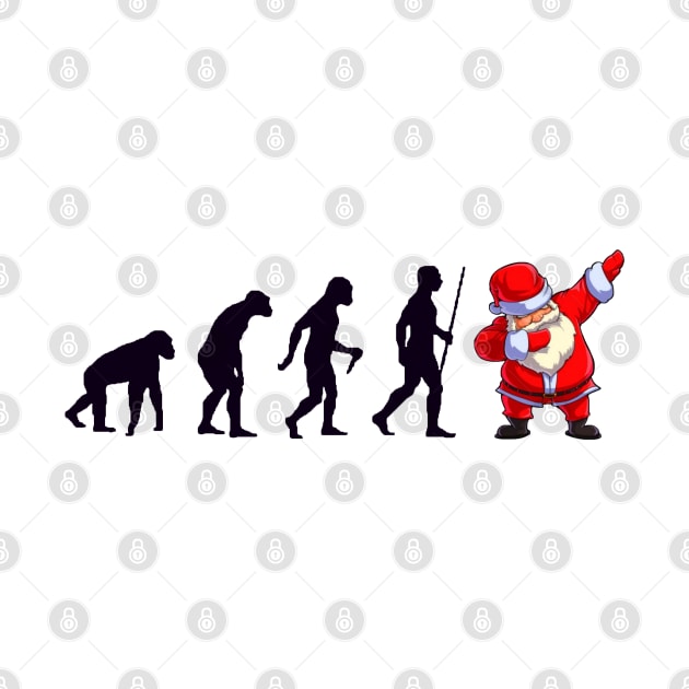 Santa Claus Dabbing Christmas and Evolution Funny by Just Me Store