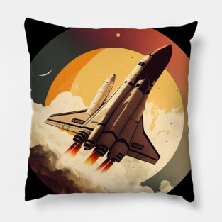 Shuttle Space Ready To The Moon Pillow