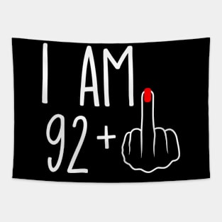 Vintage 93rd Birthday I Am 92 Plus 1 Middle Finger Tapestry