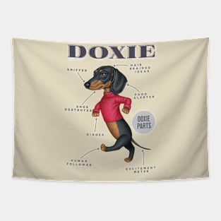 Dachshund Parts Tapestry