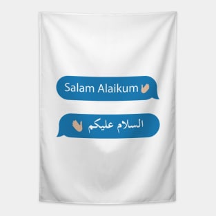 the Greeting of Islam - Imessage - Text Bubble - Text Message - Salaam Alaikum Tapestry