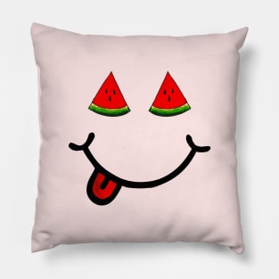 Watermelon & Smile (in the shape of a face) Pillow