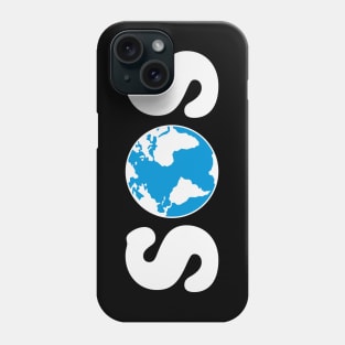 SOS – Earth Overshoot Day / Climate Change (White / 2C) Phone Case