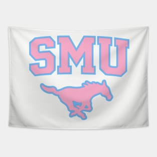 SMU Blue Logo & Pink Peruna Tapestry