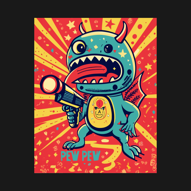 pew pew robot alien by Kingrocker Clothing