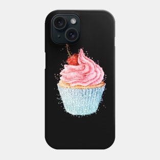 Cherry Cupcake Hand Drawn Phone Case