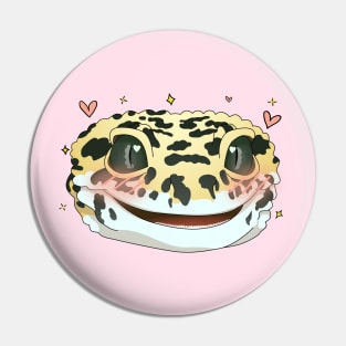 Kawaii Leopard Gecko Face Pin