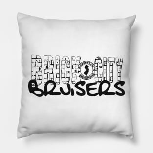 Brick City Bruisers - Black Logo Pillow