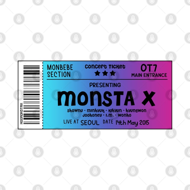 MONSTA X Concert Ticket by skeletonvenus