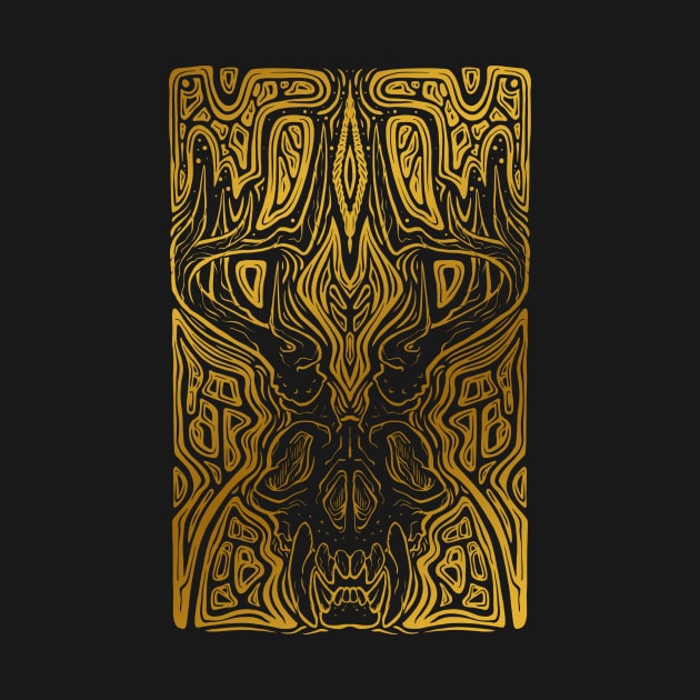 Elk Bones in Gold by BelleDraco