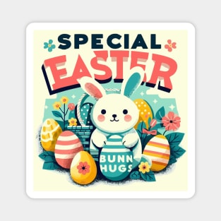 Special Easter Cute Baby Bunny Hugs Magnet