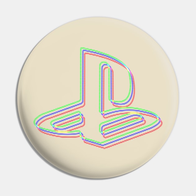 GlitchStation Pin by lowpolyshirts