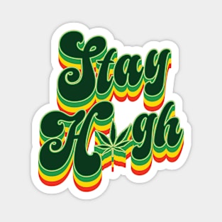 Retro Stay High - 420 Magnet