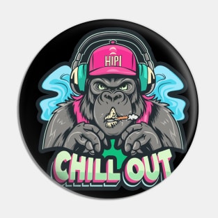 Street Beat: Gorilla in Hip Hop Attire Pin