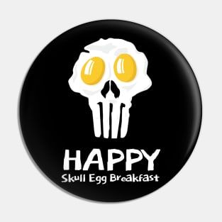 Happy Skull Egg Breakfast Pin