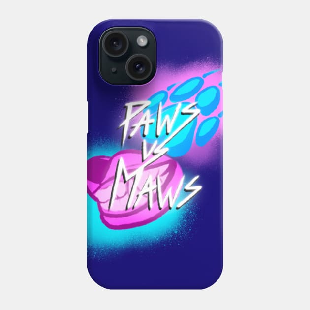 PAWS vs MAWS Phone Case by Grinsome