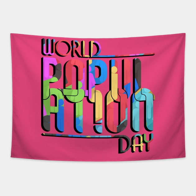 World Population Day Tapestry by nelateni