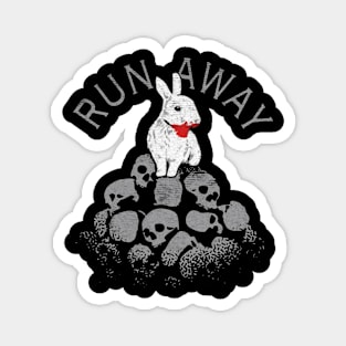 Run Away bunny rabbit Magnet