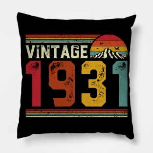 Vintage 1931 Birthday Gift Retro Style Pillow