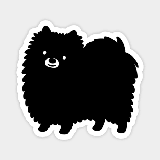 Black Pomeranian Cartoon Dog Magnet