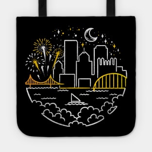 Pittsburgh Monoline Starry Skyline Tote