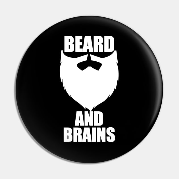 Beard - Beard And Brains Pin by Kudostees