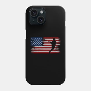 lacrosse american flag, Phone Case