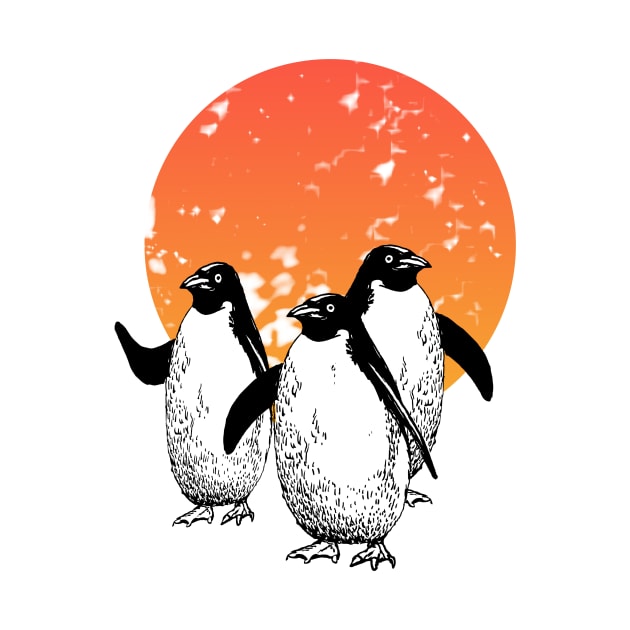 Funny penguins in the sun by hardcore repertoire