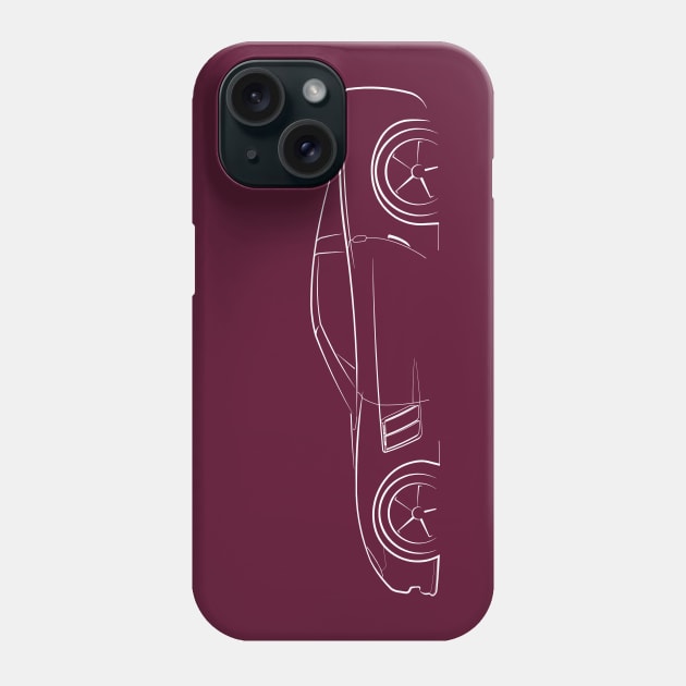 Chevy C6 Corvette - profile stencil, white Phone Case by mal_photography