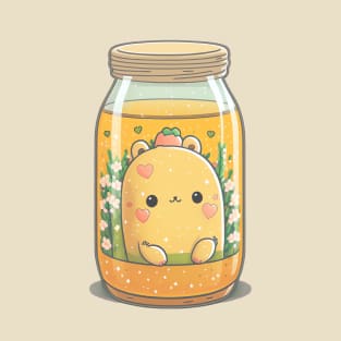 Honey Jar with a lovely teddy bear and plants T-Shirt