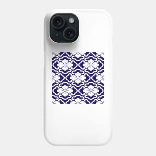 Blue Batik Floral Phone Case