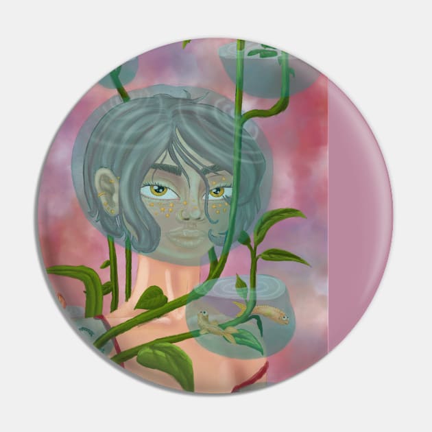 Pretty girl in water bubble Pin by Ethereal Designs