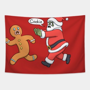 zombie santa and gingerbread man Tapestry